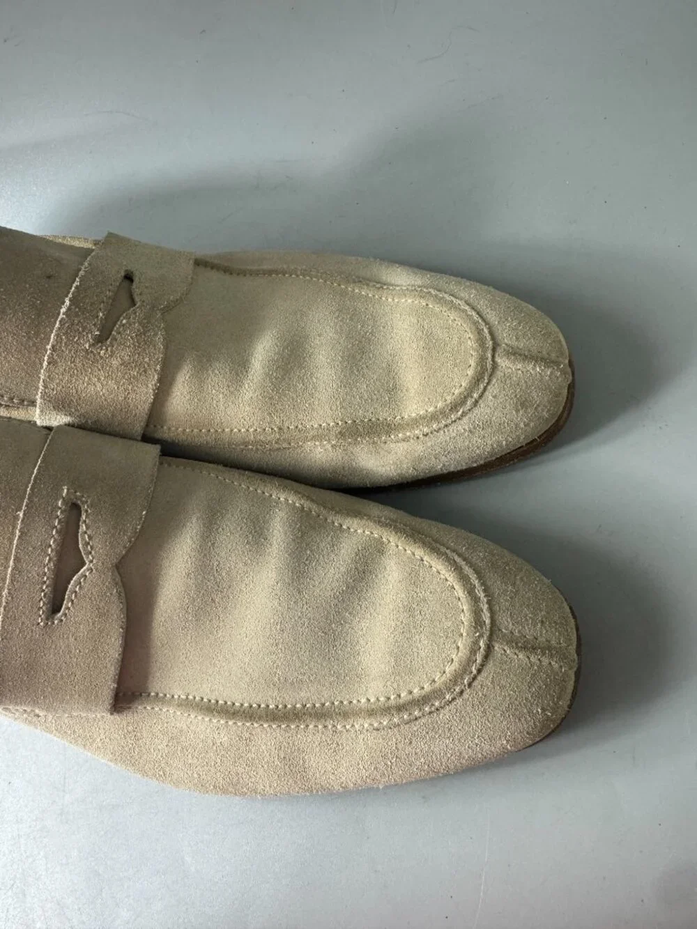 Authentic Ermenegildo Zegna L'Asola suede penny loafers, Size 11 D